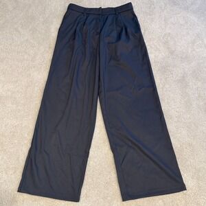 OGL Women Pants Medium High-Waisted Wide Leg Pant‎ Pockets Adjustable Waist
